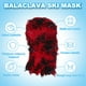thumbnail image 3 of Máscara de Esquí Balaclava Desgastada Uxcell de Piel de Cordero Tejida Camuflada para Esquí y Motociclismo Negro Rojo, 3 of 6