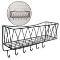 thumbnail image 4 of Shower Shelf Wall Mounted Bathroom Kitchen Shelf Organizer with Hooks for Entryway, 4 of 8