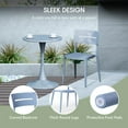 thumbnail image 6 of WestinTrends Playa Outdoor Modern Stackable Plastic Patio Dining Chairs (Set of 4), Blue, 6 of 14