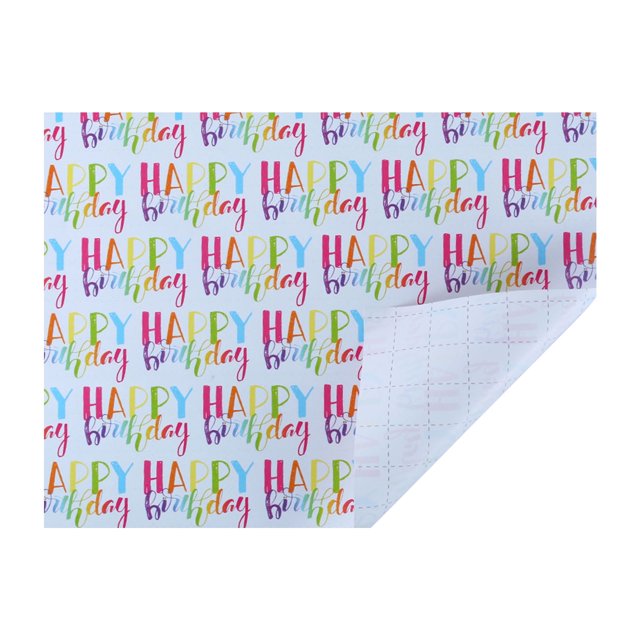 Papel de regalo Beautynvta en liquidación, papel de regalo de cumpleaños, diseño colorido de feliz cumpleaños para envolver regalos, decoración de cumpleaños, 70 x 50 cm