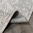 thumbnail image 4 of Hauteloom Birdwood Moroccan Farmhouse Living Room Bedroom Area Rug - Bohemian Carpet with Tassel - Boho Vintage Dot Pattern - Modern Minimalist Look - Beige, Cream, Gray - 5'3" Square, 4 of 10