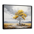 thumbnail image 2 of Designart "Yellow Tree Silent Landscape" Floral Floater Framed Wall Decor, 2 of 7
