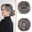 Brown Gray Mix, variant on 2 count Grey Bun Hair Pieces - Elastic Gray Bun Scrunchies for Women - Soft Synthetic Thick Fluffy Salt and Pepper Donut Updo Light Grey Chignons Hairpieces Hair Extensions Daily
