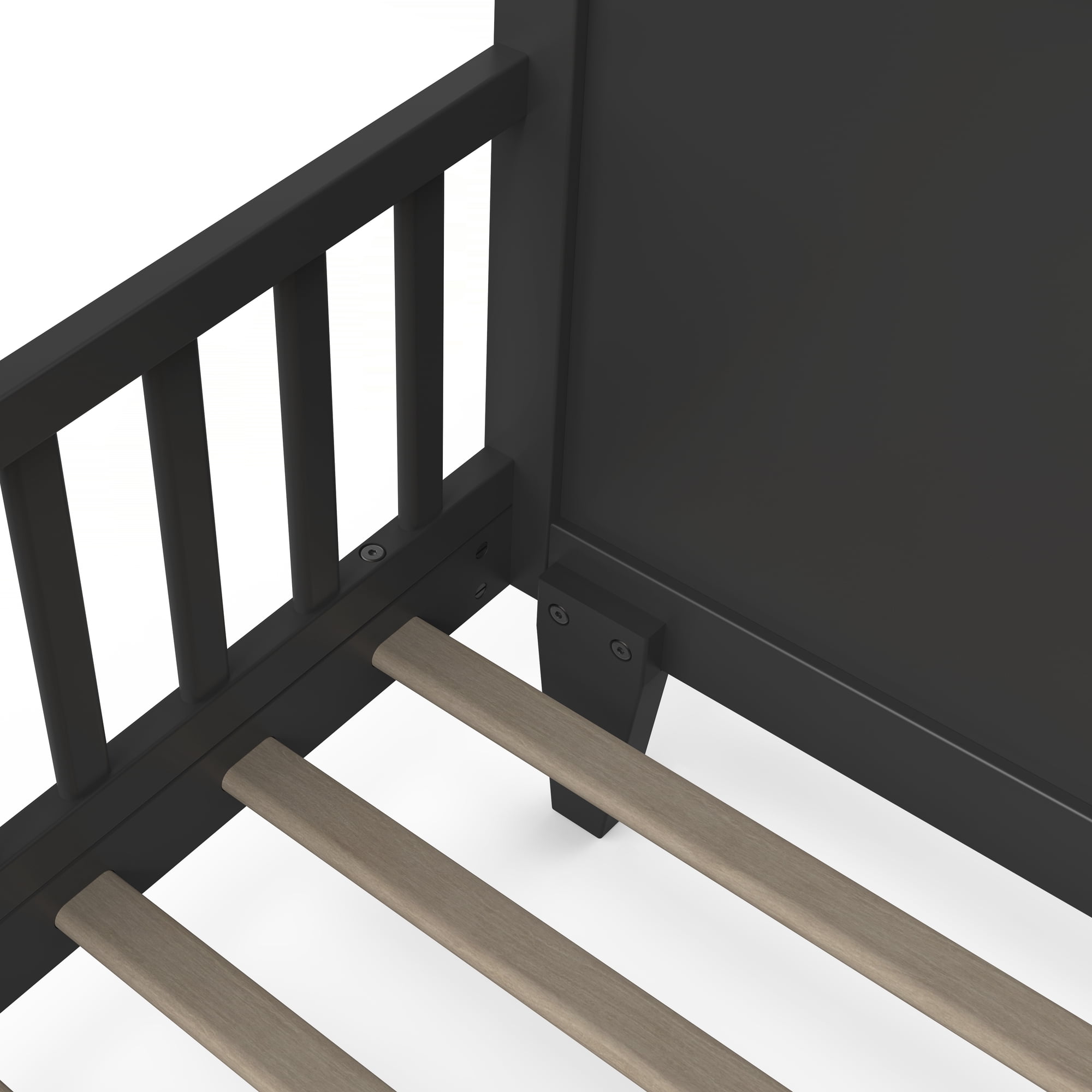 Child Craft Tremont Toddler Bed with Guard Rail, Ebony Black