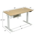 thumbnail image 2 of Gymax Bureau Debout Électrique 48 Pieds' à Hauteur Réglable avec Panneau de Commande et Port USB Naturel, 2 of 10