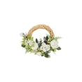 thumbnail image 2 of Flores artificiales, flores falsas, flores de imitación, corona de rama de olivo artificial, una corona verde para primavera y verano, adecuada para puertas de entrada y estilo de interiores y exterio, 2 of 7