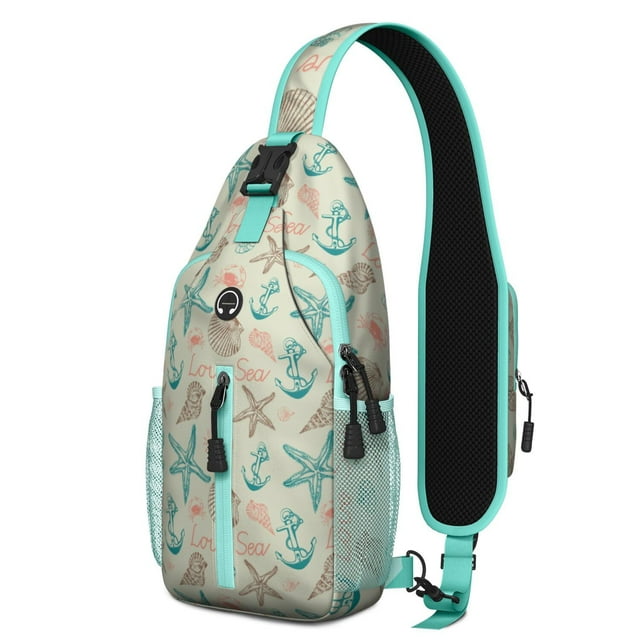 Funny Mythical Axolotl Sling Bag with Colorful Cute Cartoon Print, Lightweight Crossbody Backpack, Adjustable Strap, Durable Daypack for Daily Commuting and Outdoor Activities