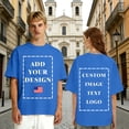 thumbnail image 7 of GZWYHT Custom Photo T-Shirts for Men Design Your Own Personalized Shirt on Front&Back Cotton Tess Customizable Text And Image Blue 2XL, 7 of 7