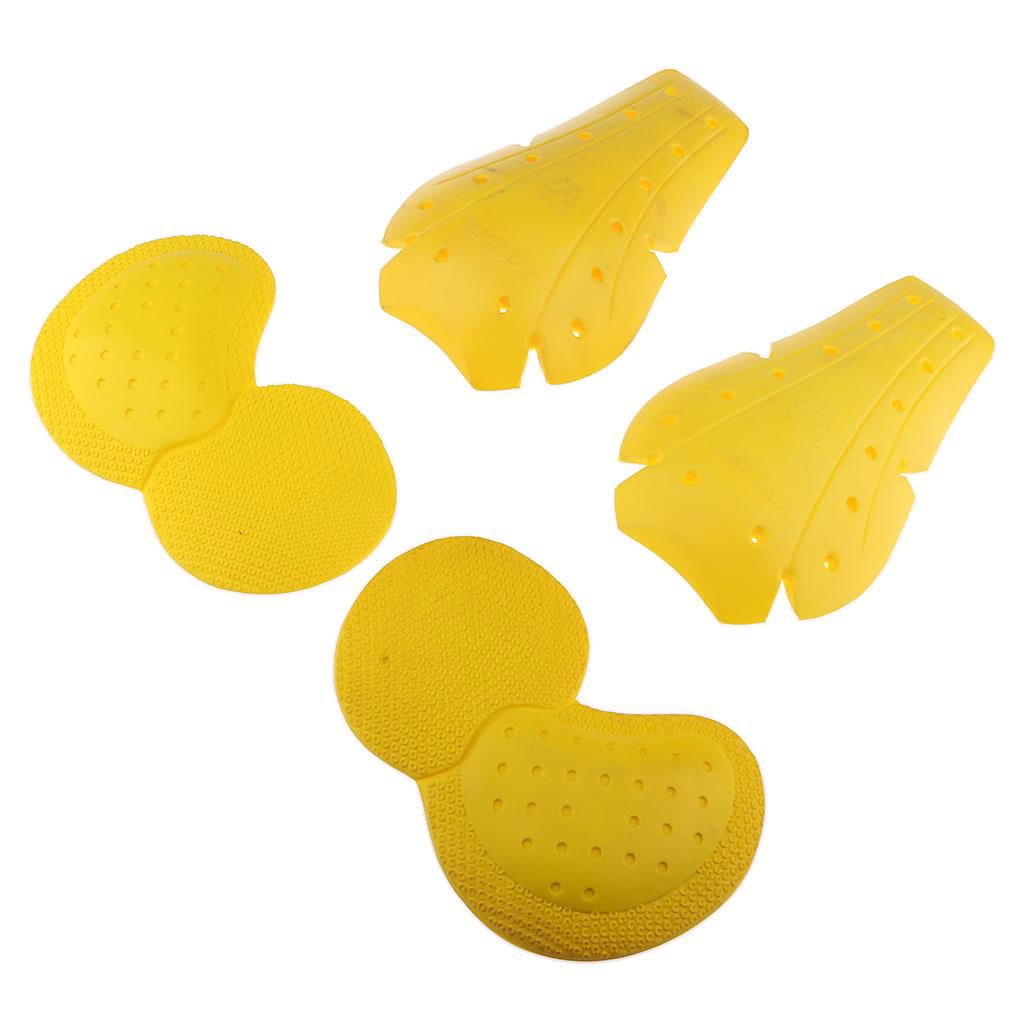 perfk Motorcycle Off-Road Cycling Rider CE Approved Armour Hip & Knee Protective Gear Pads Yellow 