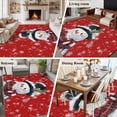 thumbnail image 5 of 5'x7' Area Rugs, Christmas Indoor Outdoor Area Rug for Living Room Bedroom, Red Snowman Pine Cones Xmas Winter Snowflake Washable Bathroom Rugs Kitchen Floor Carpet Mats Home Decor Aesthetic, 5 of 8
