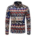 thumbnail image 1 of EGNMCR Chandail pour Homme Style Ethnique Demi-Glissière Décontracté Col Montant Chandail à Enfiler pour Homme, 1 of 9