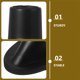 thumbnail image 3 of unbranded 6Ud Protectores De Pies Para Bolsa De Golf En Caucho Negro Para Reparación Y Uso, 3 of 8