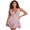 Pink, variant on LMLYSoH Womens Summer Mini Dress Casual Stylish Solid Color Ruffled Hem Deep V Neck Sleeveless Dress