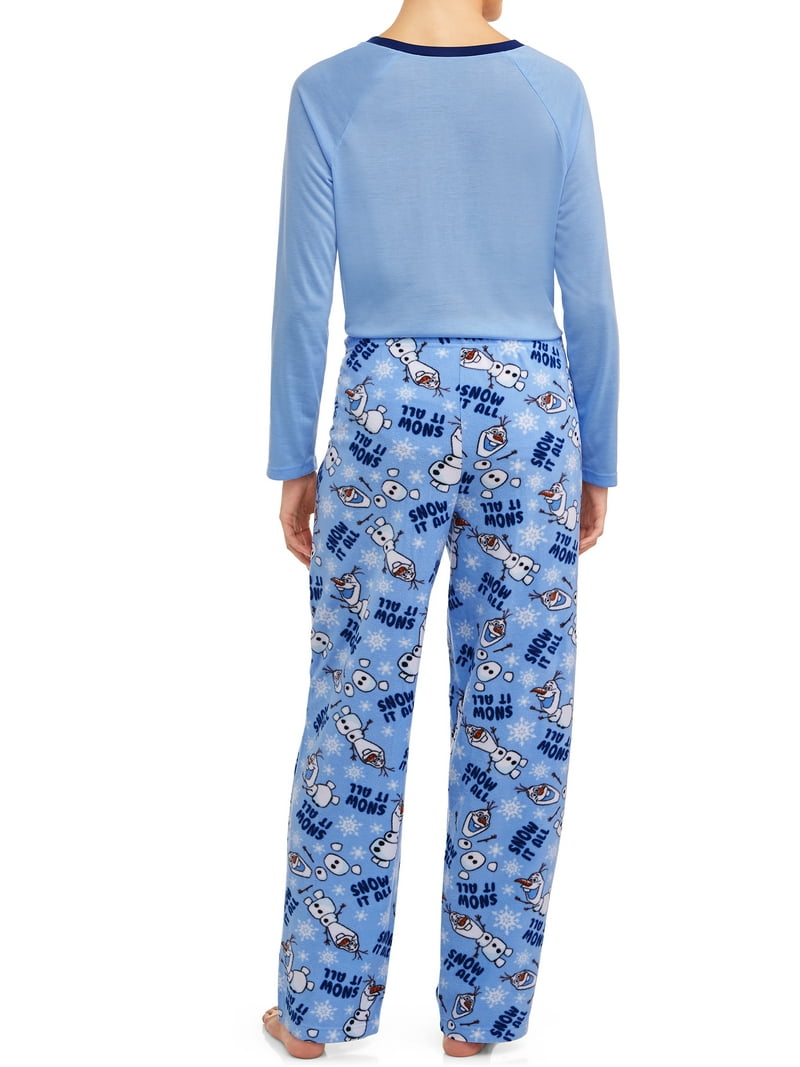 Disney Frozen Women's Plus 2-Piece Pajama Set with Olaf Graphic