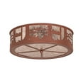 thumbnail image 2 of Meyda Tiffany 26986 Quiet Pond 4 Light 22" Wide Flush Mount Drum Ceiling Fixture - Rust, 2 of 5