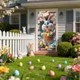 thumbnail image 6 of Sahpxhe Happy Easter Party Supplies,Easter Door Curtain Party Door Cover Decoration Porch Banner Spring Theme Welcome Bunny Door Backdrop for Easter 70.8 x 35.32 inch Multicolor, 6 of 6