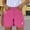 A03-Hot Pink, variant on POTETI Jean Shorts for Women High Waisted Denim Shorts for Women Blue with Pockets Flat Front Distressed Ripped Solid Casual Shorts