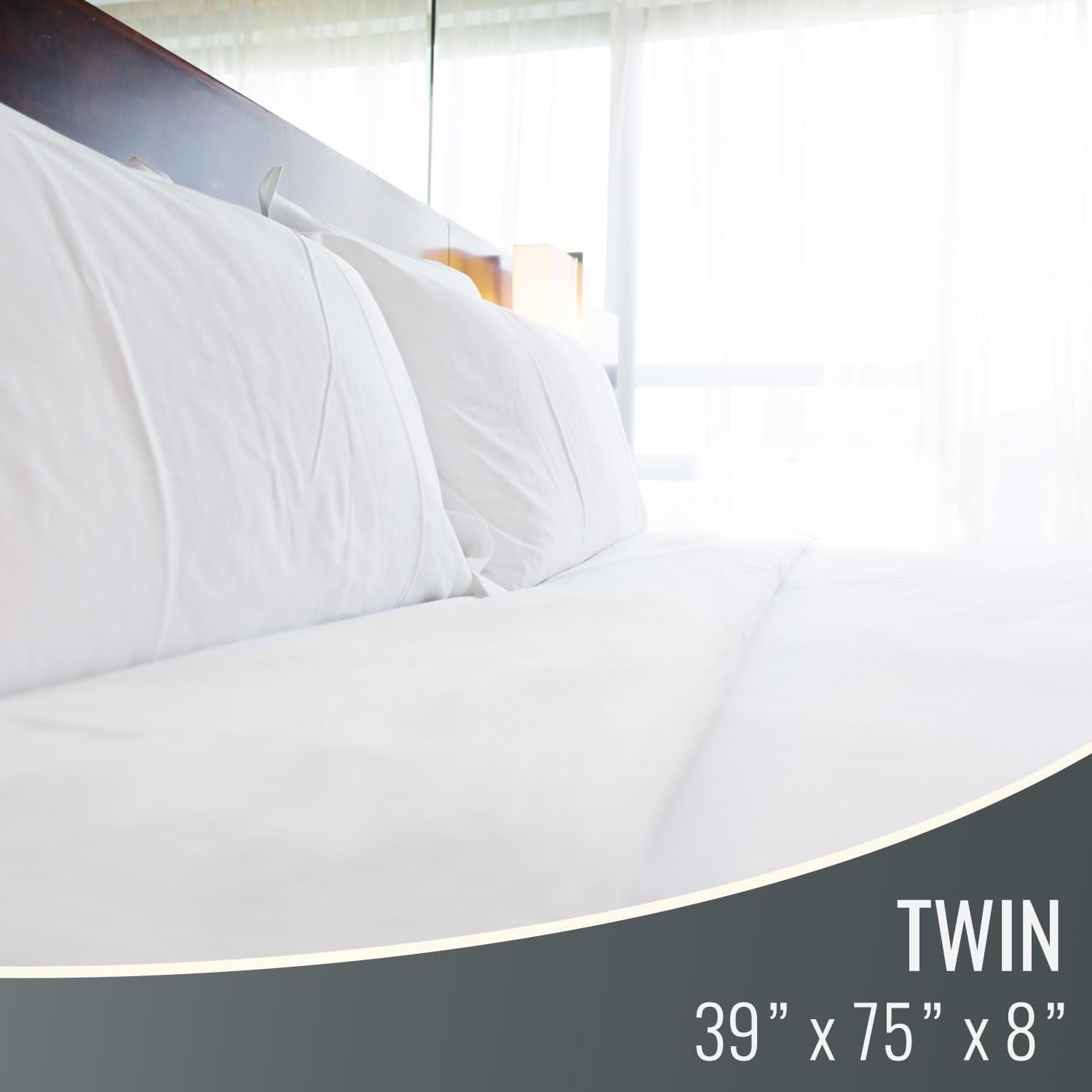 DMI Waterproof Mattress Protector and Mattress Cover, Encased Zippered Fit, Twin