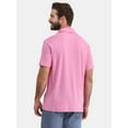 thumbnail image 3 of Birdie Bound Men's and Big Men’s Textured Stripe Golf Polo Shirt, Sizes XS to 5XL, 3 of 5