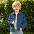 thumbnail image 2 of JAJAHO Boys Girls Button Down Shirt 4-12Y Kids Back To School Clothes Cotton Long Sleeve Lapel Shirts, 2 of 5