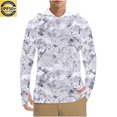 thumbnail image 2 of BADHUB Men's UPF 50+ Sun Protection Hoodie Shirts Rash Guard Fishing Hiking Lightweight Athletic Workout Printed Hooded Tops 001-Gray, 2 of 9