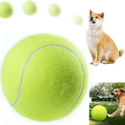 Toorise 4pcs Pet Toy,9.5 bigdogball Rubber Kelly Big Giant Tennis Ball, Thicker Durable Mega Jumbo Dog Play Supplies Fun Thrower Chucker Training,Pet Instincts Interact Fetch Balls (No Air Pump)