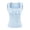 Blue, variant on Women‘s Ribbed Square Neck Tank Top Wide Strap Sleeveless Cotton Basic Camisole Red S