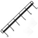 thumbnail image 3 of Wall Mounted Kitchen Rail Utensil Rack with Hooks, No Drill Adhesive Hanging Organizer for Kitchen and Bathroom Storage, Black Multifunctional Hook, 3 of 5