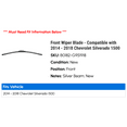 thumbnail image 2 of Front Wiper Blade - Compatible with 2014 - 2018 Chevy Silverado 1500 2015 2016 2017, 2 of 2