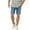 Light Blue, variant on WTOBBY Men's Casual Straight Hem Jean Bermuda Shorts with Frayed Details, Summer Comfort Stretch for Daily Jeans Style ,Dark Blue L