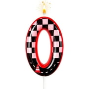Black and White Plaid Digital Birthday Candles, Racing Theme Party Cake Decoration, Suitable for Cartoon Cars Theme (0)