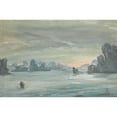 thumbnail image 2 of Alexander Evgenievich Yakovlev 18x13 Black Ornate Wood Framed Double Matted Museum Art Print Titled - Ha Long Bay, Vietnam (1932), 2 of 5