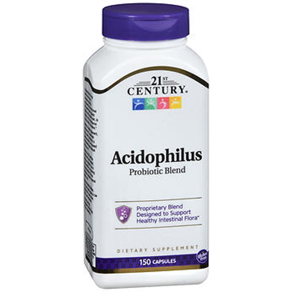 21st Century Acidophilus Probiotic Blend Capsules, 150 Count - Walmart ...