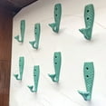 thumbnail image 5 of Chesapeake Bay Ltd Set of 8 Cast Iron Mermaid Tail Wall Hooks Green Nautical Coastal Decor, 5 of 10