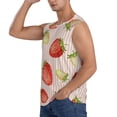 thumbnail image 3 of Easygdp Strawberries Men's Breathable Tank Tops Sleeveless Sporty T Shirts for Basketball, Mountaineering, Bodybuilding -X-Large, 3 of 8