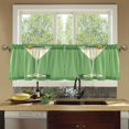thumbnail image 4 of Yayeee Kitchen Curtains Set of 2 Light Filtering 57"x24" Over Sink Window Panels, Green Lemon Juice, 4 of 7