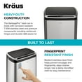 thumbnail image 5 of Kraus 13 gal Touchless Motion Sensor Trash Can in Stainless Steel Finish with Soft Shut Lid, 5 of 9