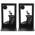 thumbnail image 1 of 2pcs Cliff Deer Pattern Bookends Unique Bookends Household Book Ends for Office, 1 of 7