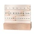 thumbnail image 2 of Almencla Sliding Wooden Calendar, DIY Moving Wooden Block Calendar, Slider Perpetual Calendar for Desktop Home Office Coffee Shops, 2 of 8