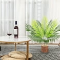 thumbnail image 1 of Plantas de helecho artificial al aire libre Vegetación falsa | Helechos falsos de plástico con hojas verdes realistas | Paquete de 2 | 19.7 pulgadas | Tallos flexibles | Resistente a los rayos UV, 1 of 8