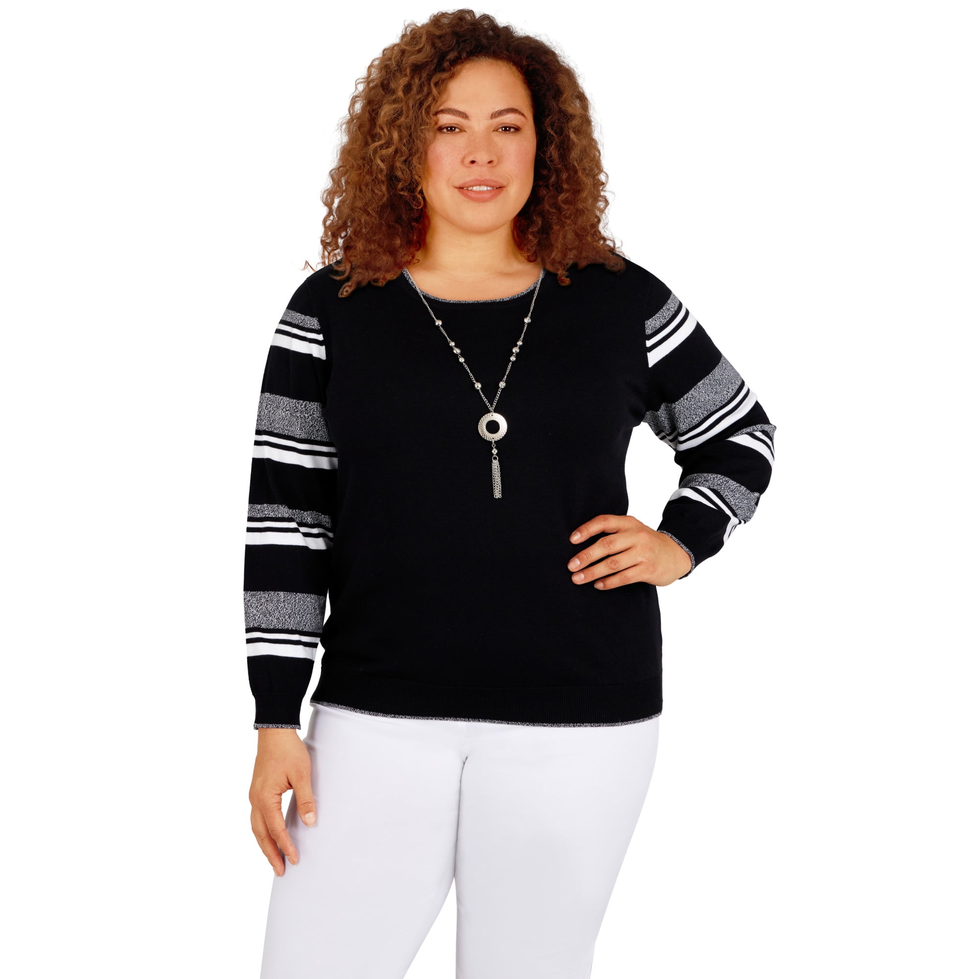 Alfred Dunner Womens Plus-Size Striped 