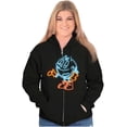 thumbnail image 4 of Pacman Eating Zip Up Hoodie Men's Women's Brisco Brands M, 4 of 6