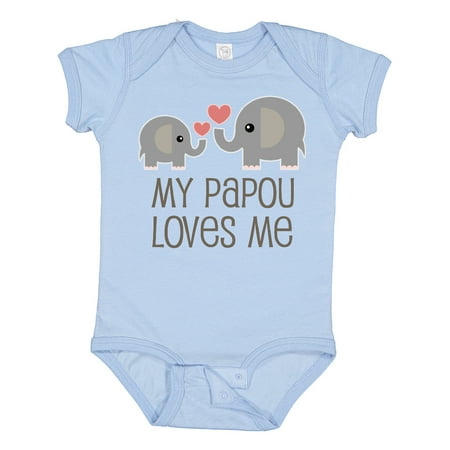 

Inktastic My Papou Loves Me Grandchild Gift Baby Boy or Baby Girl Bodysuit
