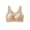Khaki, variant on Shelf Bra,Solid Color Tank Style Lifting Fixed Cup Wireless Push Up Breathable Daily Wear Bra for Women