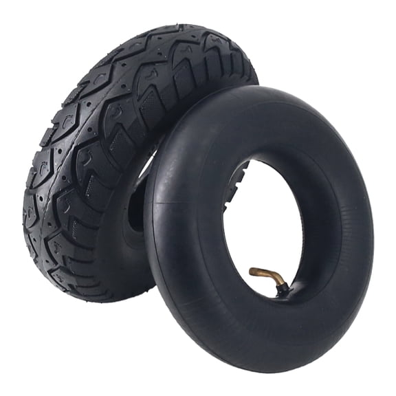 10" Outer Tire and Inner Tube - 4.10/3.50-4" Pneumatic Tires with 10" Inner Tubes Bent Valve Stem for Lawn Mowers, Hand Trucks, and More