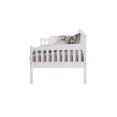 thumbnail image 4 of ACME Caryn Wooden Twin Mission Style Daybed with Slightly Curved Back in White, 4 of 7