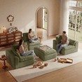thumbnail image 6 of Cubente 108" Cloud Sectional Couch, Boneless Couch, L Shaped Couch with Ottoman, Chenille Modular Sofa for Living Room, 6 of 12