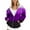 Purple, variant on Annhoo Women's Zip up Hoodies Long Sleeve Fall Trendy Gradient Colour Sweatshirts Ladies Full Zipper Outwear