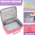 thumbnail image 5 of Lunch Box Set with Bento Box, Stainless Steel Vacuum Thermo Food Jar, Ice Pack, Utensils, Portable Insulated Lunch Bag for School, Travel, Office (White Dinosaur), 5 of 9