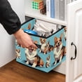 thumbnail image 5 of Corgi Foldable Clothes Storage Box with Handle, 10.8"x10.5"x10.6", Large Capacity Storage Bin Basket, 5 of 6